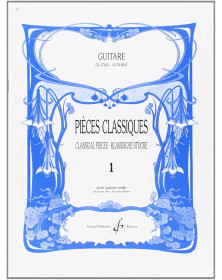 Pièces classiques Vol.1 - Guitare - Editions Gérard Billaudot