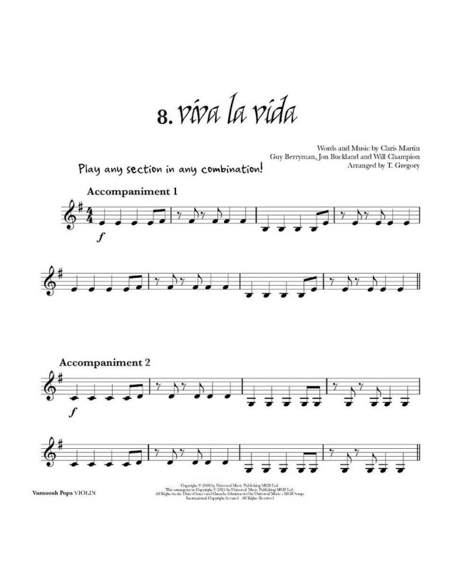 Vamoosh Pops : Violon - Thomas Gregory