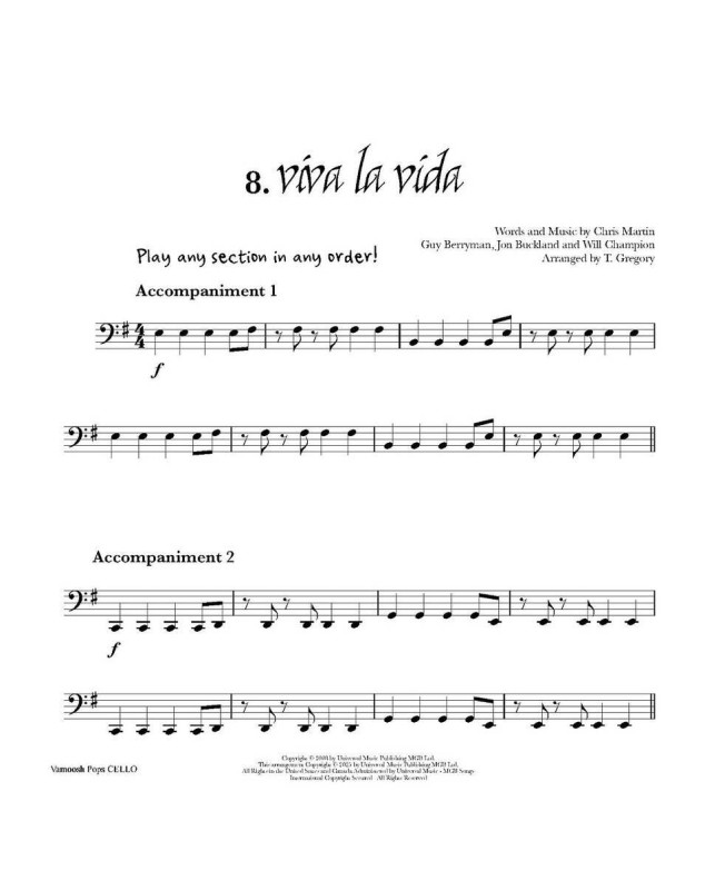 Vamoosh Pops : Violoncelle