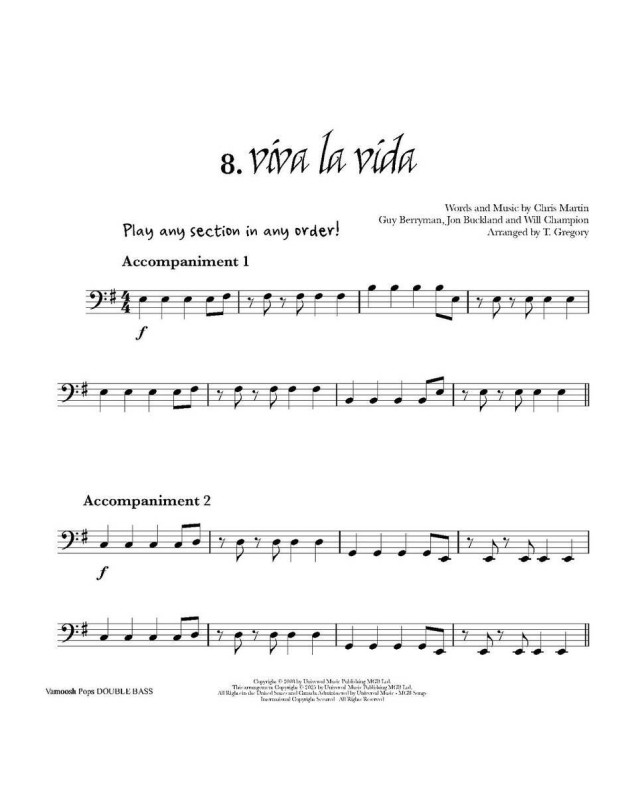 Vamoosh Pops : Contrebasse