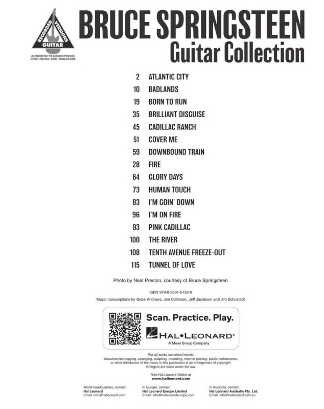 Bruce Springsteen Guitar Collection - Guitar Recorded Version