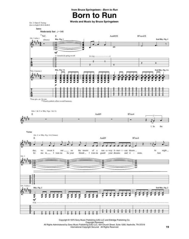 Bruce Springsteen Guitar Collection - Guitar Recorded Version