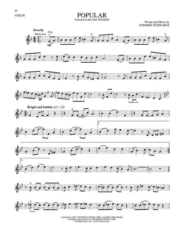 Songs from Kpop Demon Hunters, Minecraft, Wicked - Violon
