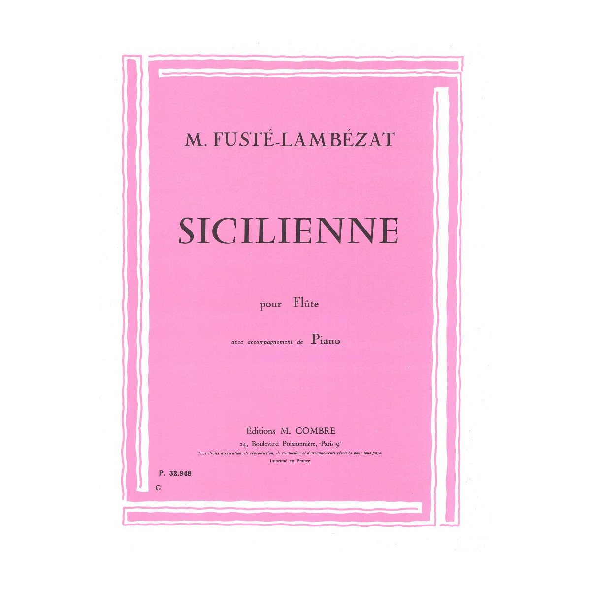 Sicilienne - Michel Fuste-Lambezat - Flûte et Piano