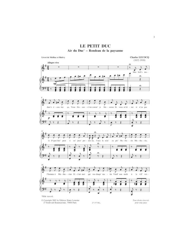 Airs d'opérettes