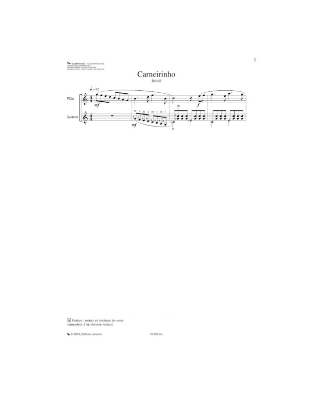 Chansons et Danses d'Amérique Latine Vol. A - Flute et Guitare