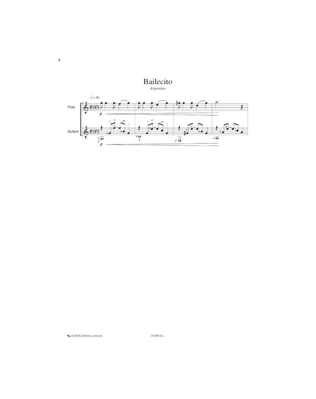 Chansons et Danses d'Amérique Latine Vol. A - Flute et Guitare