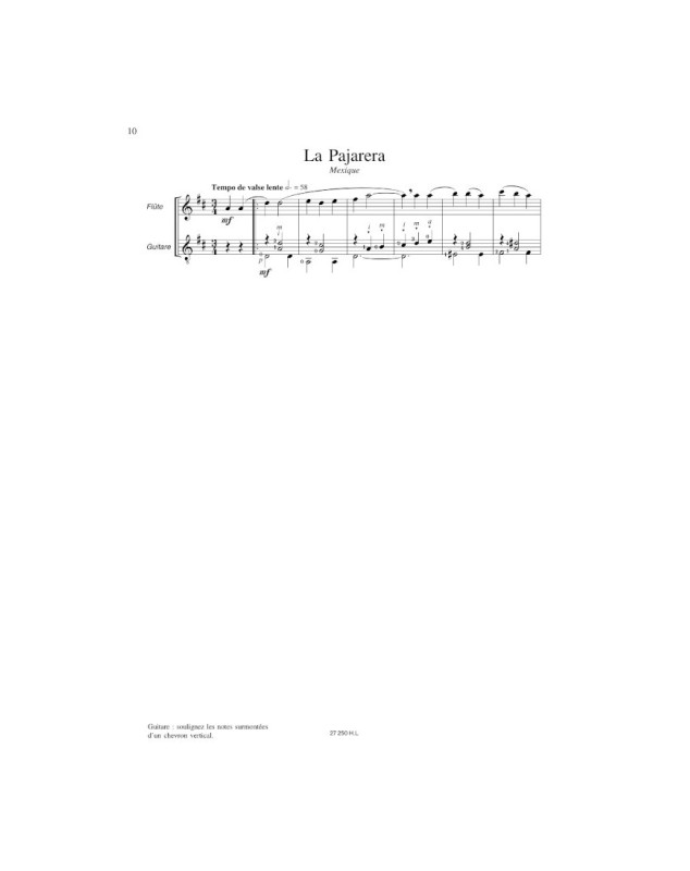 Chansons et Danses d'Amérique Latine Vol. A - Flute et Guitare