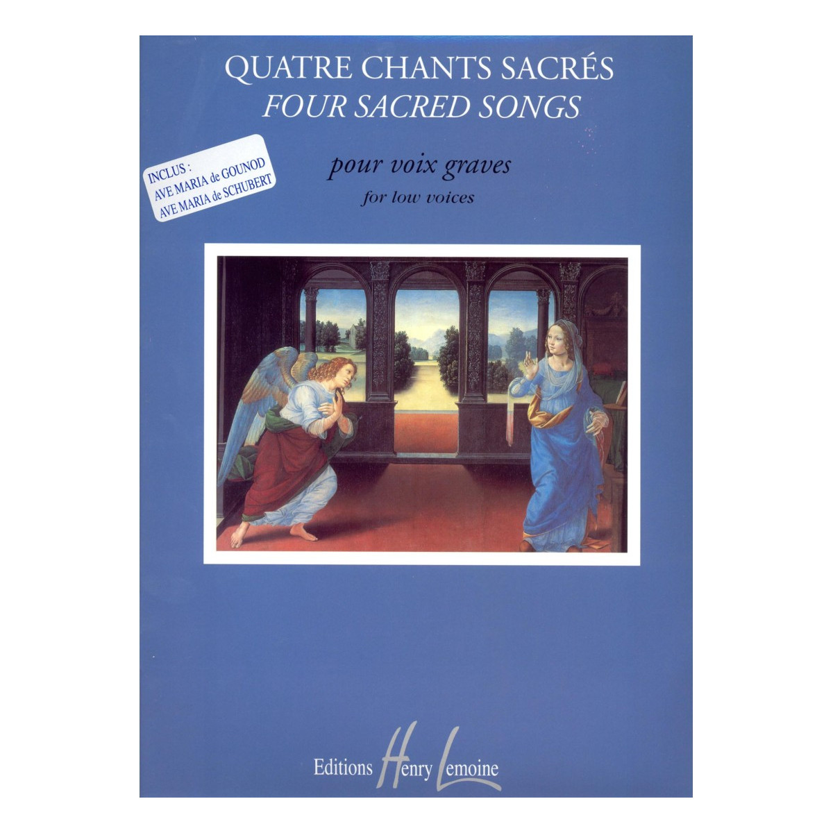 Quatre (4) Chants sacrés - Voix Graves et Piano - Jacqueline Bonnardot