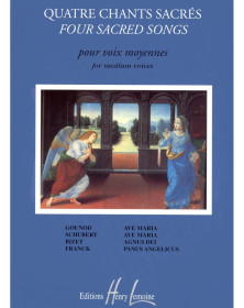 Quatre (4) Chants sacrés - Voix Moyennes et Piano - Jacqueline Bonnardot
