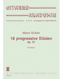 Mauro Giuliano : 18 Progressive Etüden Op. 51 - Zimmermann