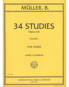 Bernhard Eduard Müller : 34 Studies Op. 64 Vol. 1 (Chambers) - IMC2168