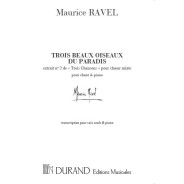 Maurice Ravel : Trois Chansons (No 2) - Voix Seule et Piano - Durand