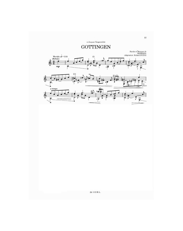 Roland Dyens : Chansons Françaises Vol. 1 - Pour Guitare