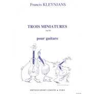 Francis Kleynjans : Trois (3) Miniatures