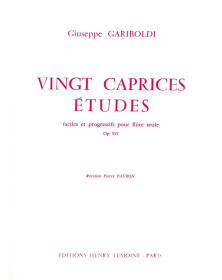 Giuseppe Gariboldi : Vingt (20) Caprices Etudes Op.333  - Flûte