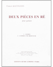 Francis Kleynjans : Deux (2) Pièces en ré