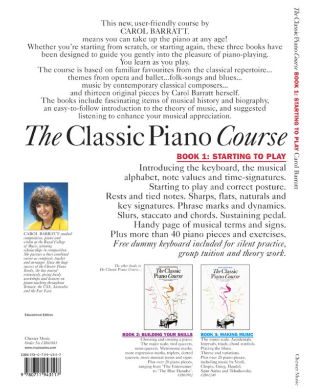 Carol Barrat : The Classic Piano Course Book 1 - Starting to Play