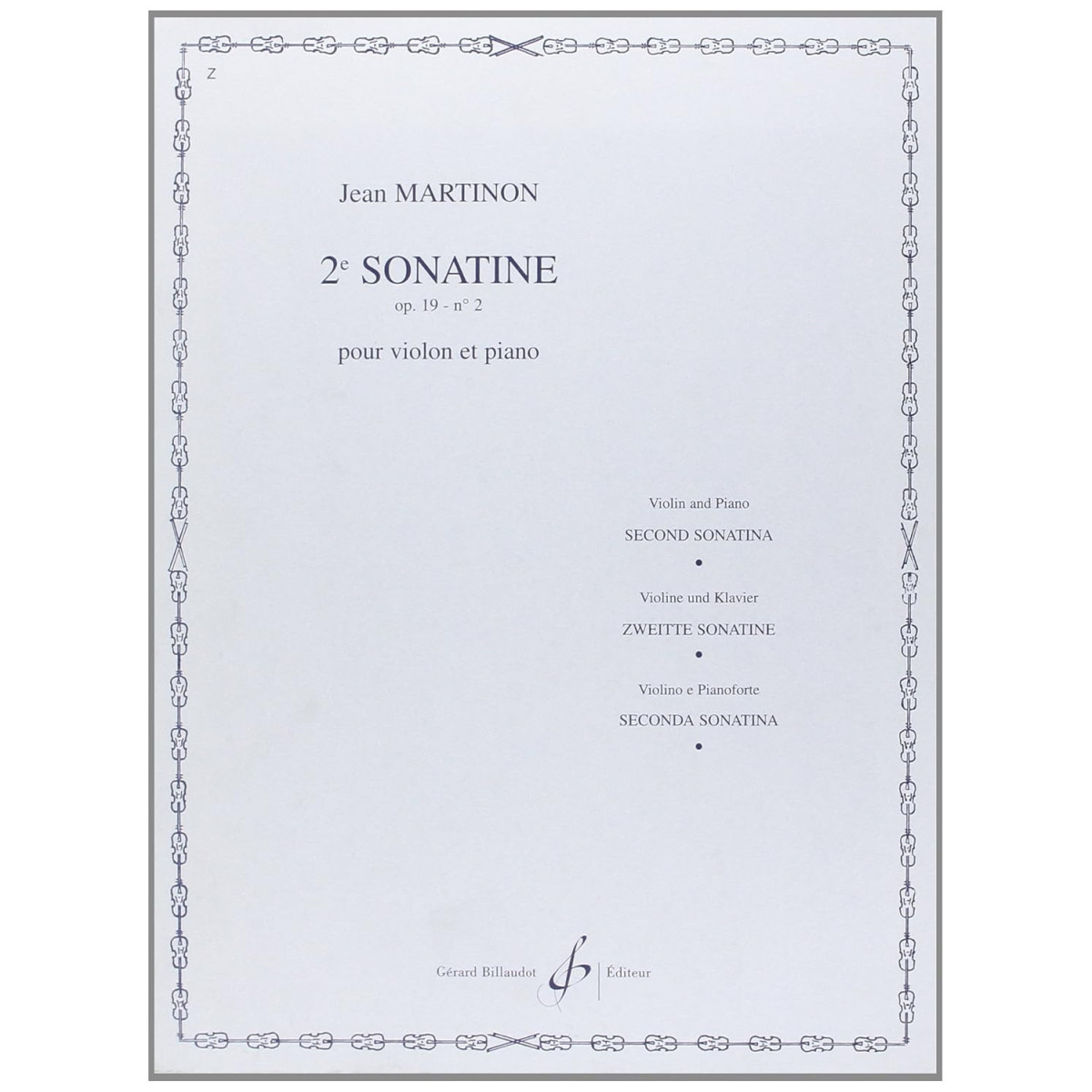 Jean Martinon : Deuxième (2ème) Sonatine, op. 19 n° 12