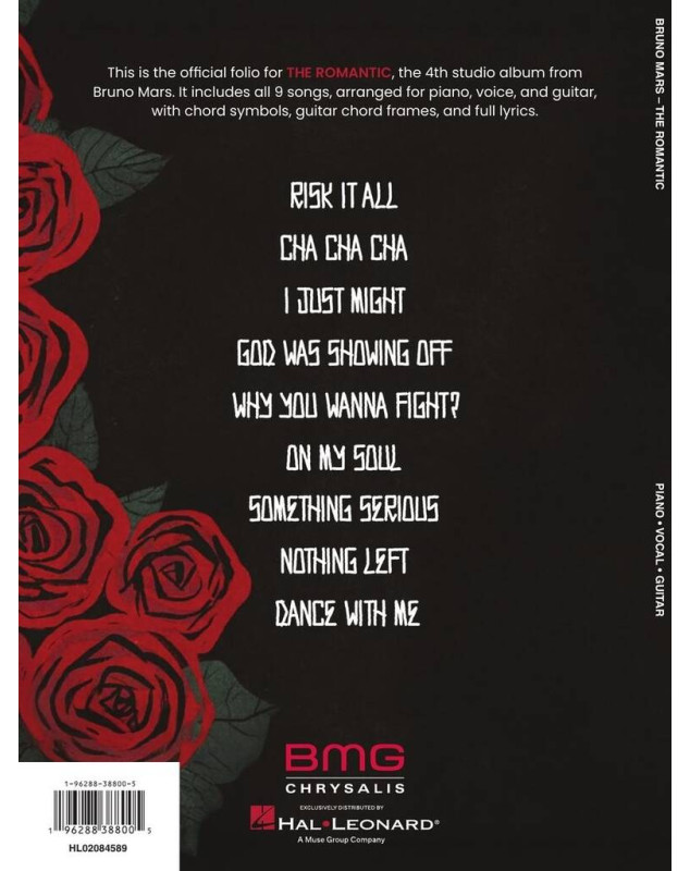 Bruno Mars - The Romantic - pour Piano, Voix et Guitare