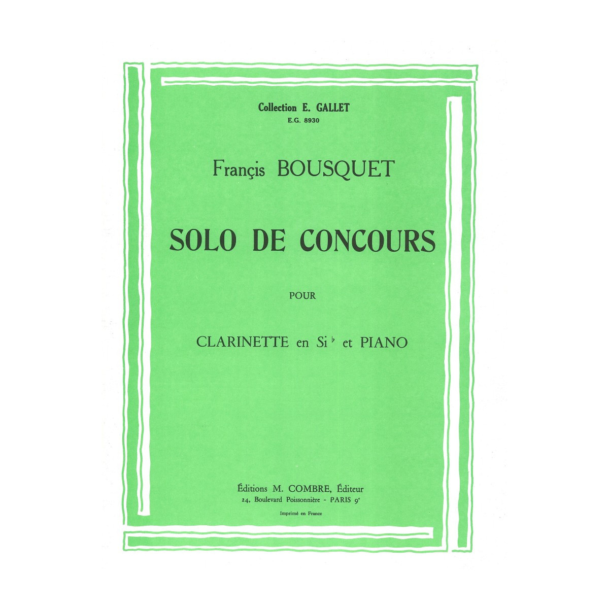 Francis Bousquet : Solo de concours