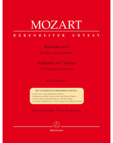Mozart : Andante en do KV 315 - Flûte et Piano - Barenreiter