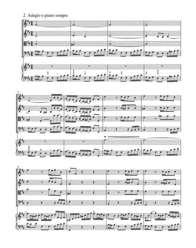 JS Bach : Concerto pour Clavecin N° 3 BWV 1054 - Conducteur