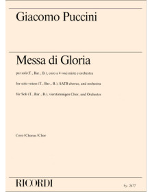 Messa di Gloria - Giacomo Puccini - SATB et Piano - Editions Ricordi