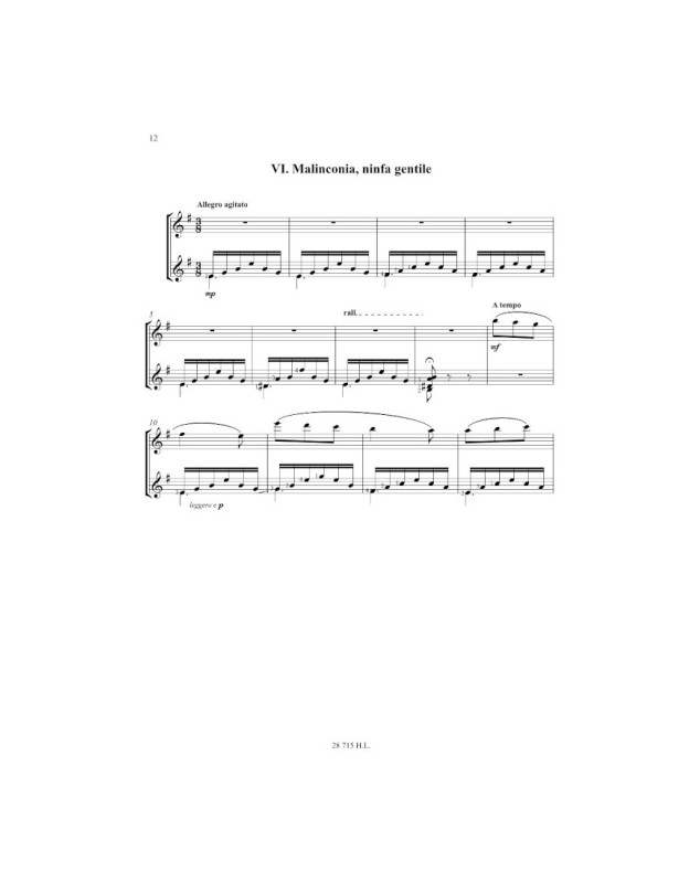 Vincenzo Bellini : 7 Ariettes - Flûte et Guitare