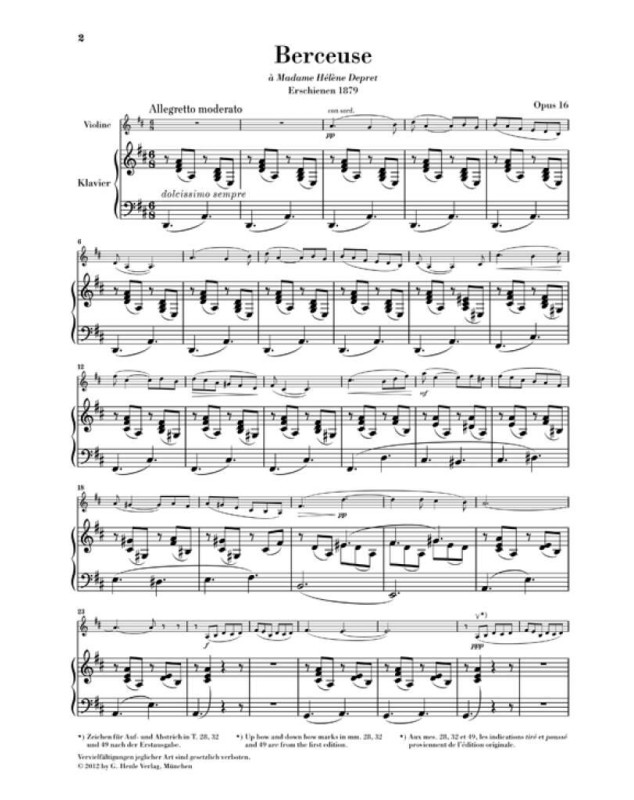 Gabriel Fauré : Berceuse Op. 16