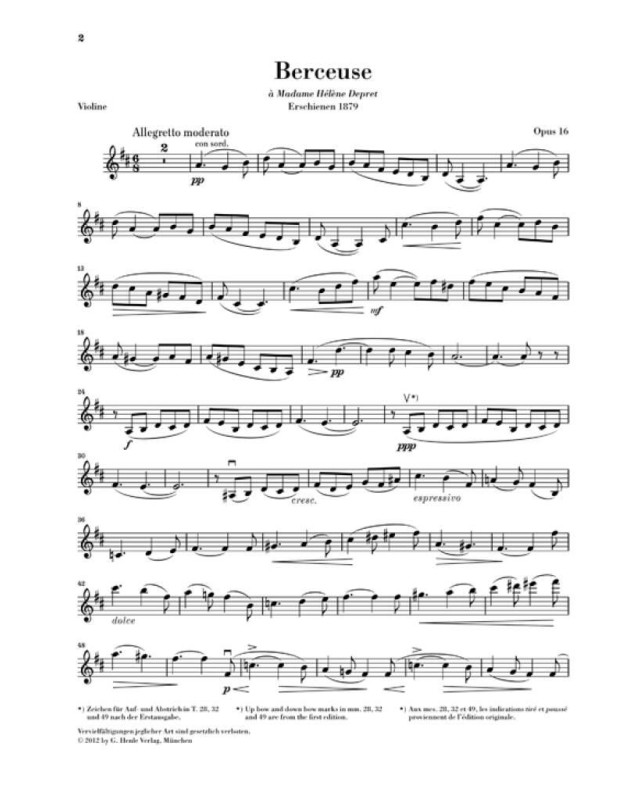 Gabriel Fauré : Berceuse Op. 16