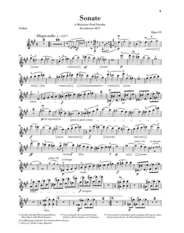 Gabriel Fauré : Sonate pour violon n° 1 en La majeur op. 13