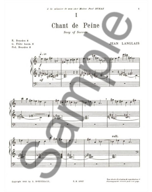Jean Langlais : Neuf (9) Pièces