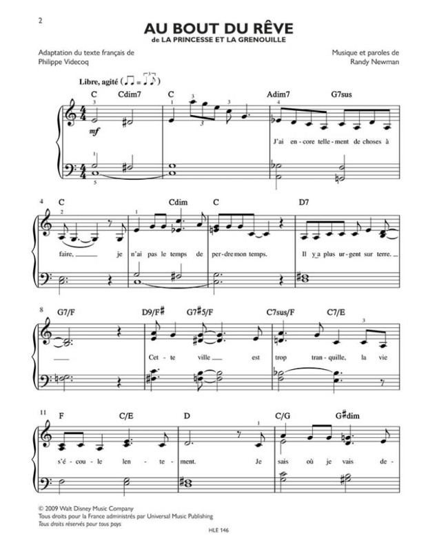 Disney : Les plus belles chansons - 30 Arrangements pour Piano Facile