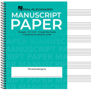 Wide Staff Wirebound Manuscript Paper Aqua Cover