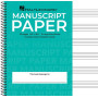 Wide Staff Wirebound Manuscript Paper Aqua Cover