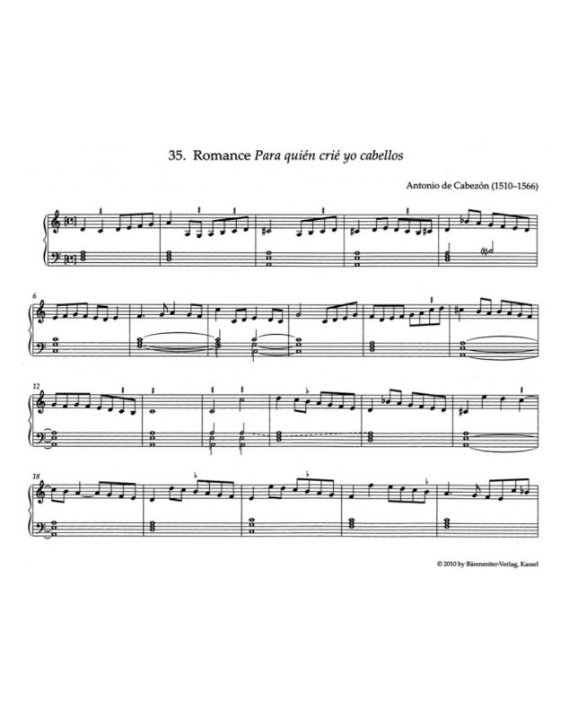 Antonio de Cabezón : Selected Works for Keyboard Vol. 3