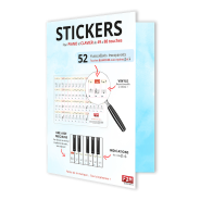 Stickers pour Piano et  Claviers de 49 - 61 - 76 ou 88 Touches - Autocollants