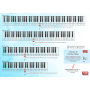 Stickers pour Piano et  Claviers de 49 - 61 - 76 ou 88 Touches - Autocollants