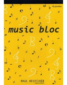 Music bloc Papier Musique 16 portées