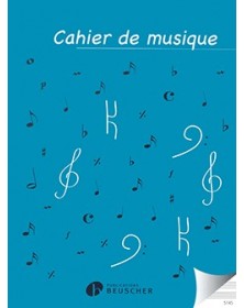 Cahier de musique 14 portées - Reliure Spirale 96 Pages