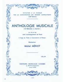 Anthologie musicale Vol.3 (12 mélodies à chanter)