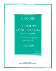 E. Cousin : 20 Solos concertants - série n°2 (11 à 20) - Violon et Piano