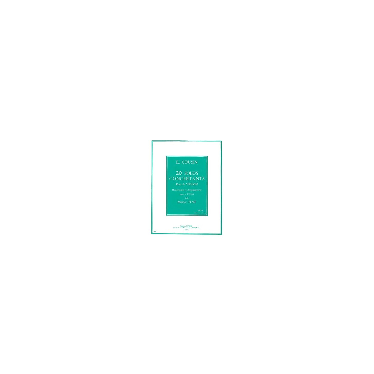 E. Cousin : 20 Solos concertants - série n°2 (11 à 20) - Violon et Piano
