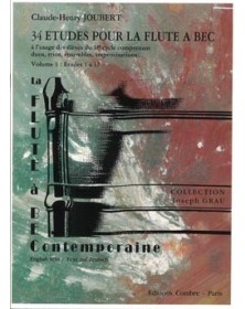 Etudes pour la flûte à bec (34) Vol.1 (1 à 17)