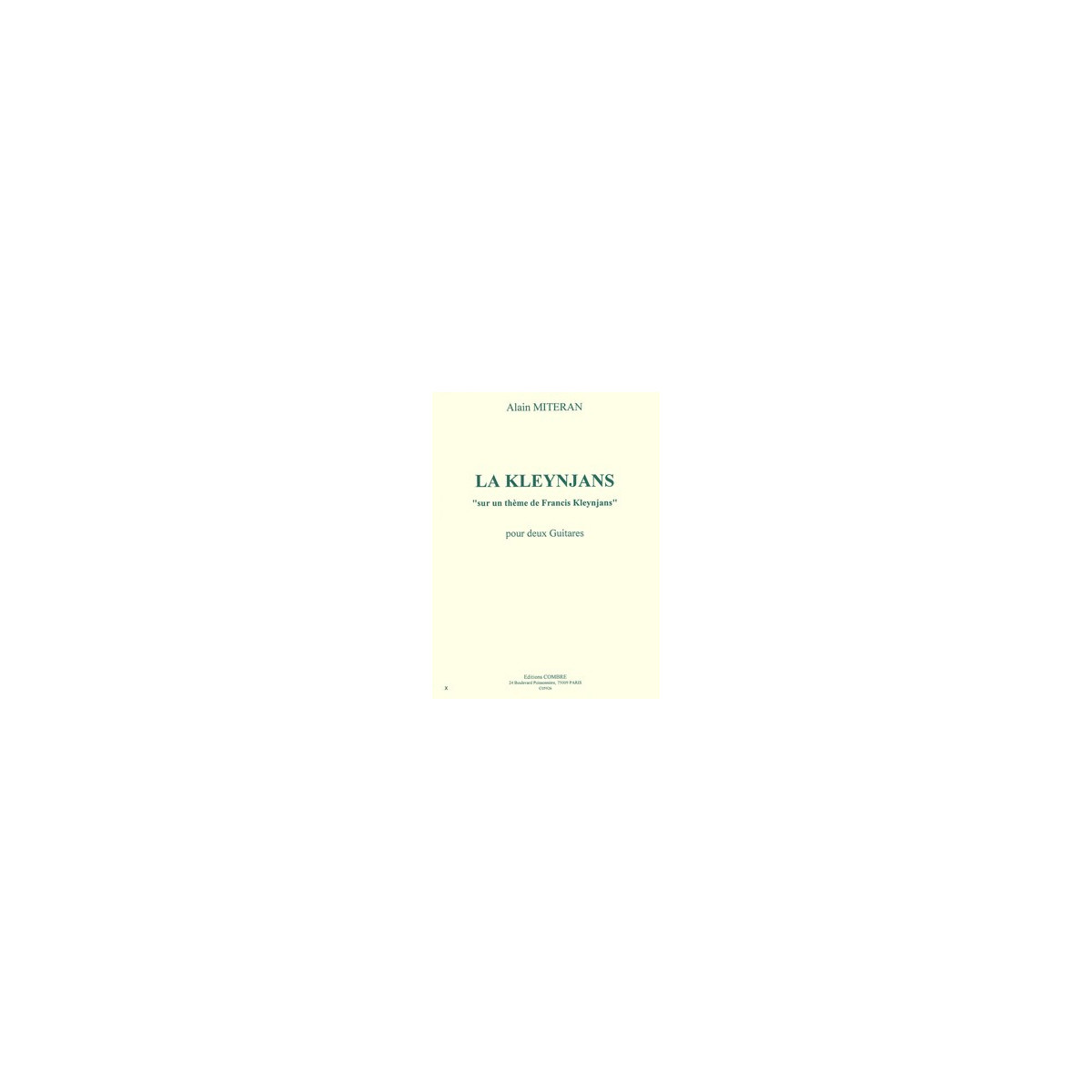 La Kleynjans sur un thème de Francis Kleynjans