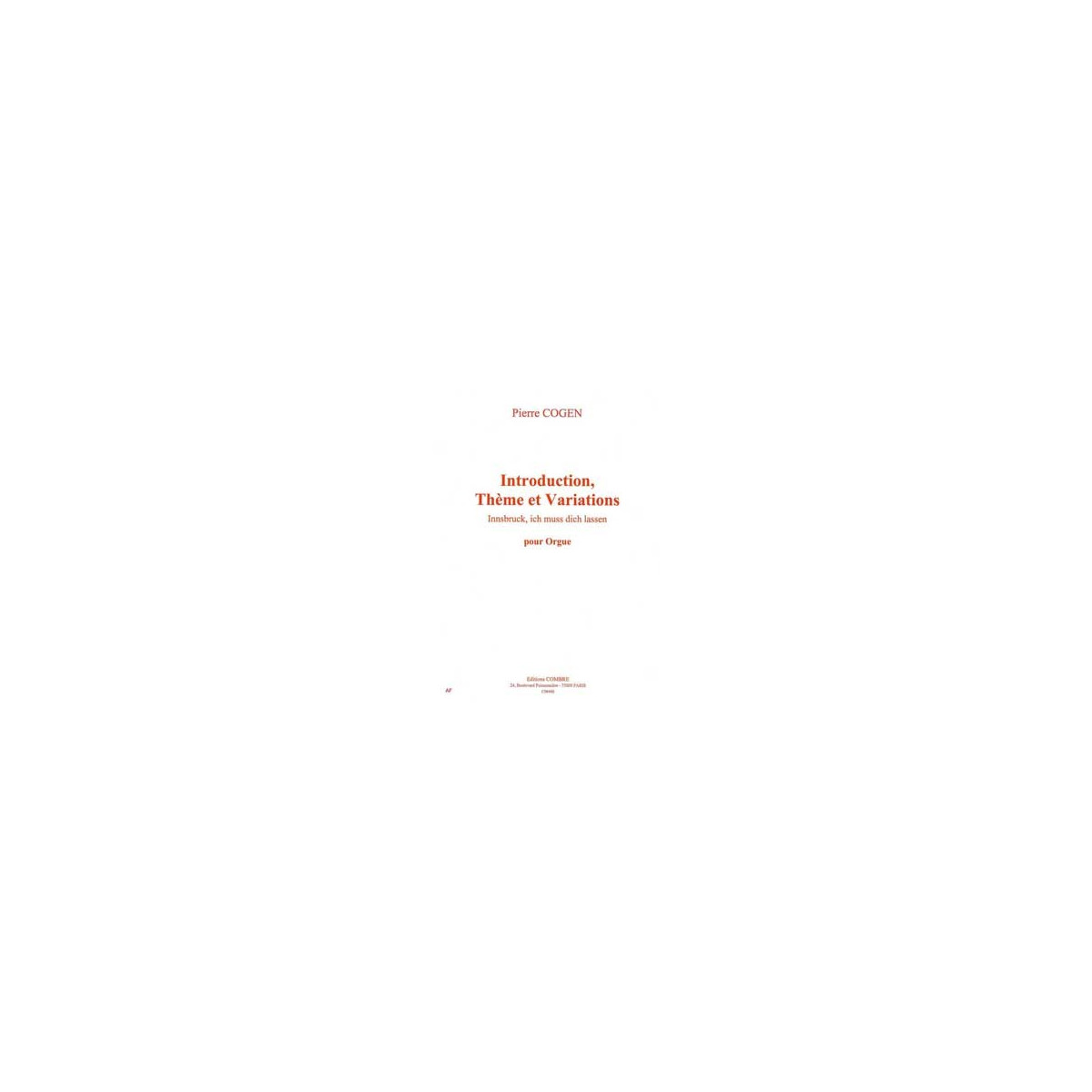 Introduction, thème, variations
