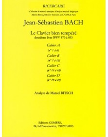 Le Clavier bien tempéré 2e livre, cahier A n°1 à 6
