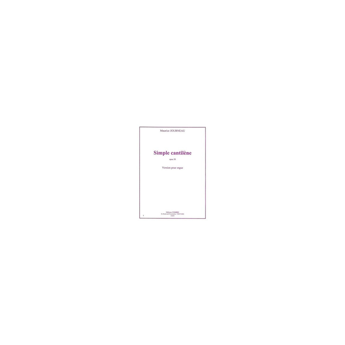 Simple cantilène Op.50