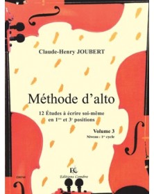 Méthode d'alto Vol.3 - 12 études en 1ere et 3e positions